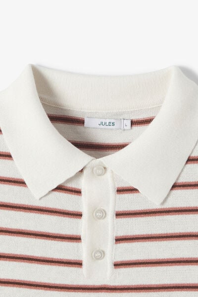 Polo en maille rayures