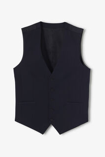 Slim effen kostuumgilet