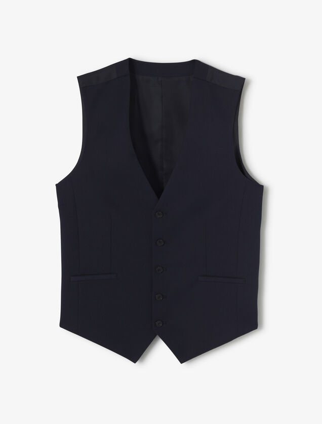Slim effen kostuumgilet