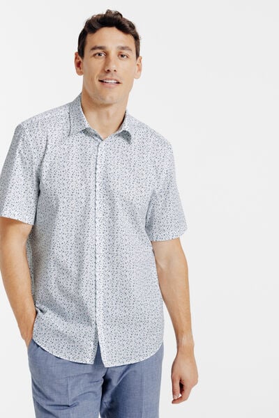 Regular fit hemdje in katoen met bloemenprint
