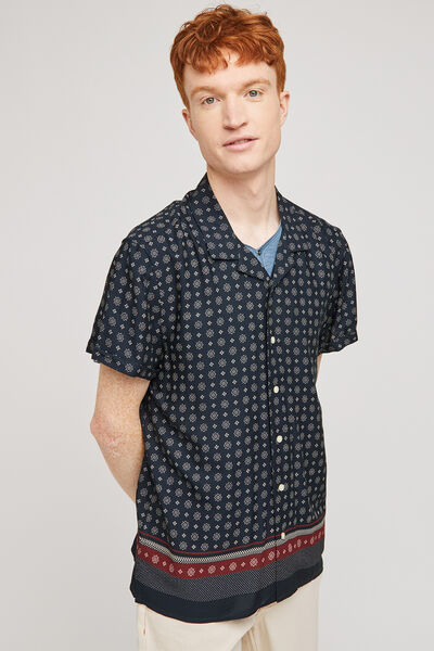 Regular hemd met batikprint, EcoVero viscose