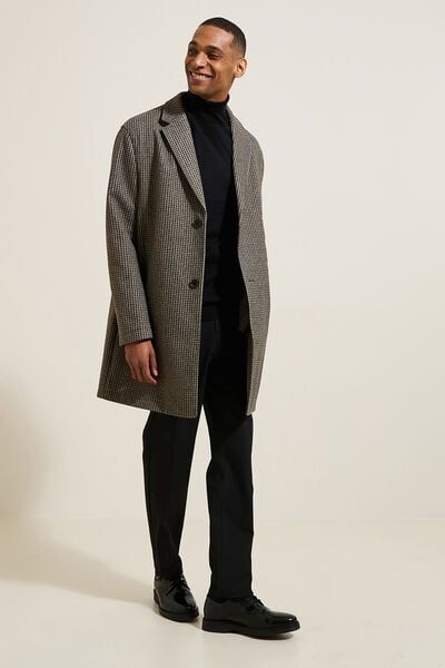 Manteau hiver long col tailleur