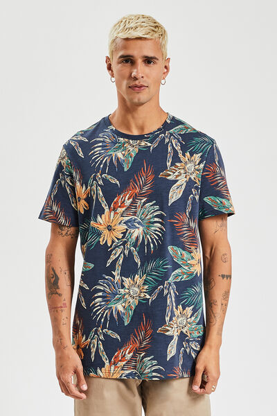 Tee shirt imprim&eacute; feuillage