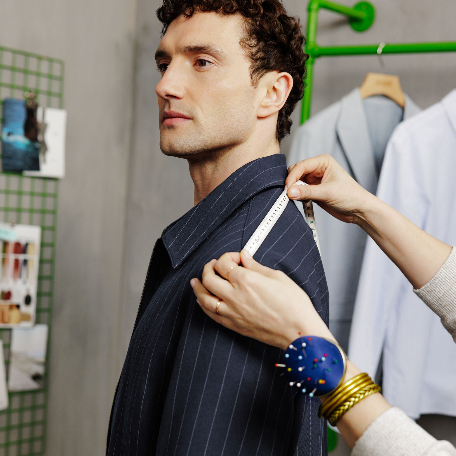 Veste col chemise zipp&eacute;e ray&eacute;e