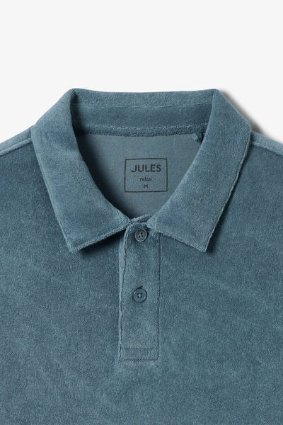 Polo manches courtes uni mati&egrave;re &eacute;ponge