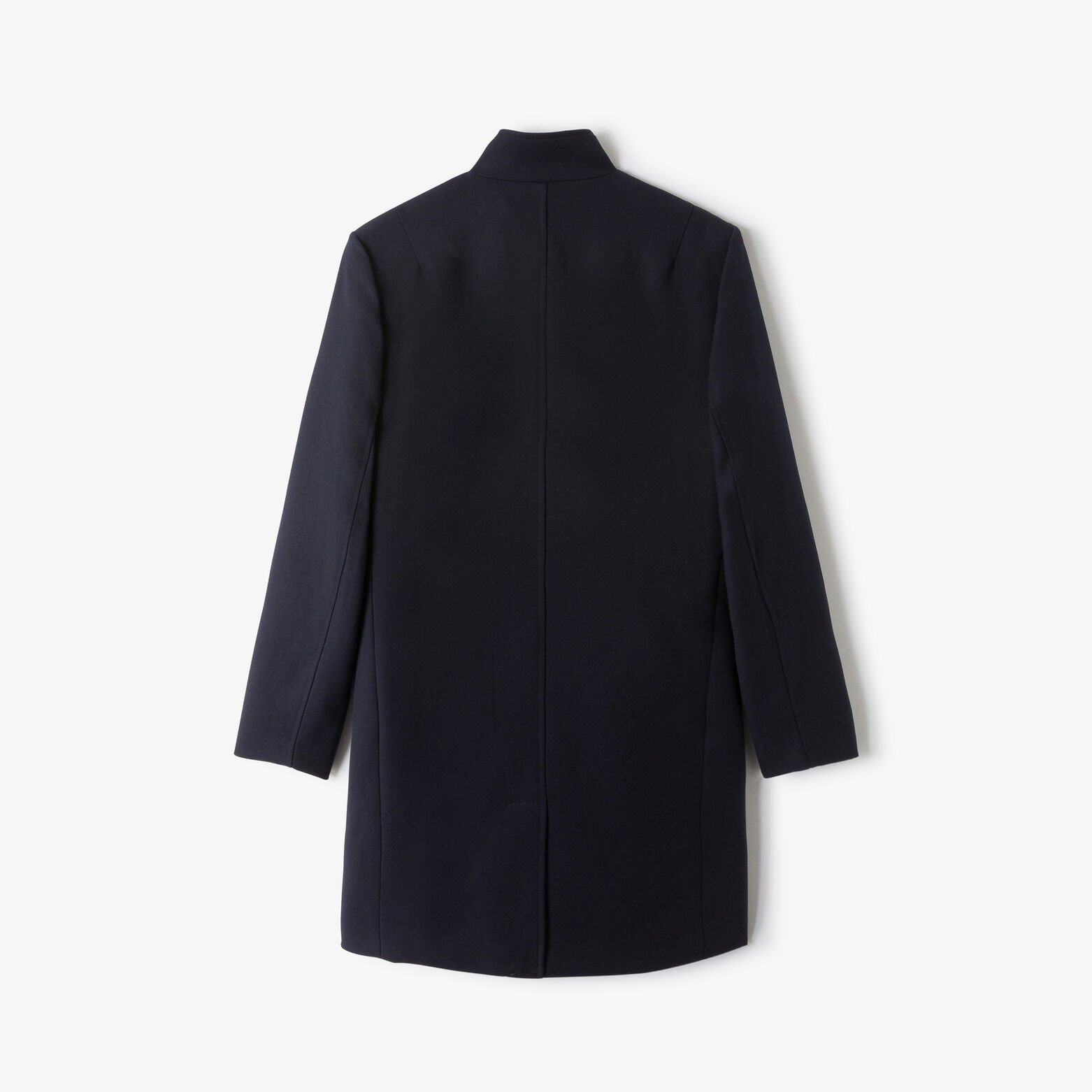 Lange wintermantel met opstaande kraag