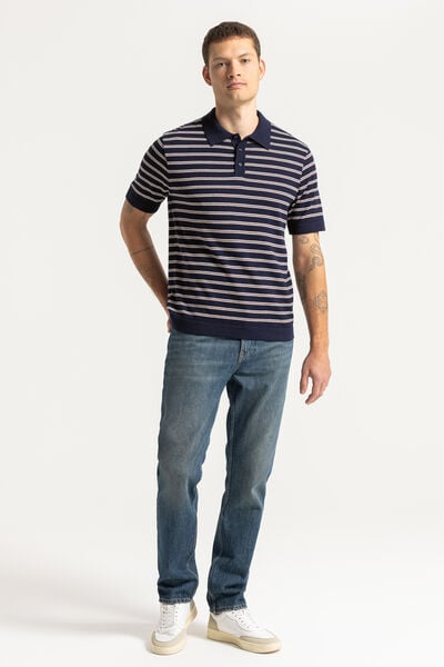 Polo en maille rayures