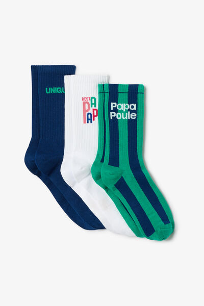 Coffret 3 paires de chaussettes f&ecirc;te des p&egrave;res