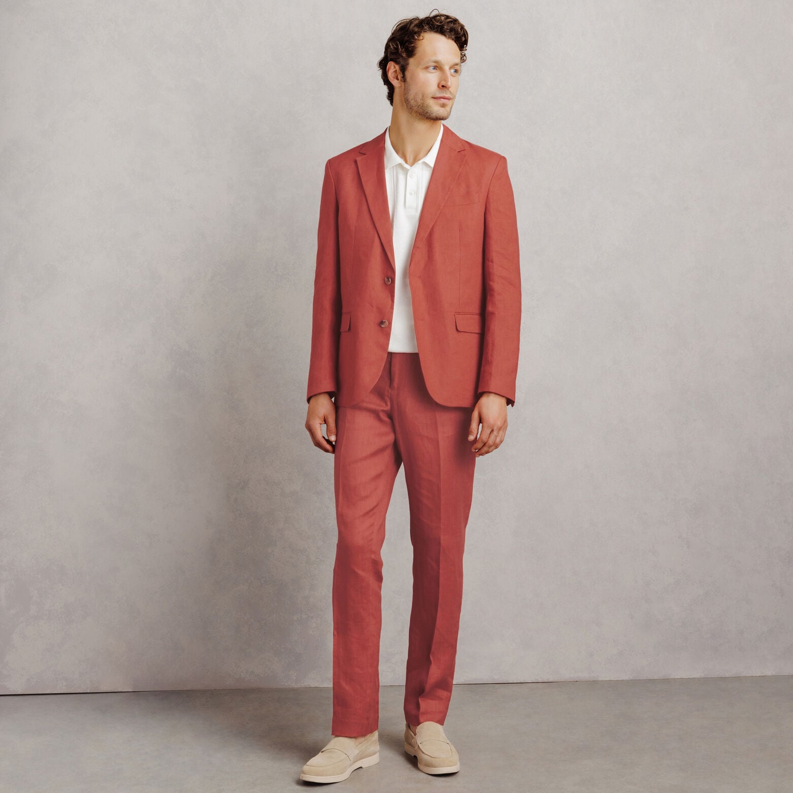 100% linnen kostuumbroek comfort fit