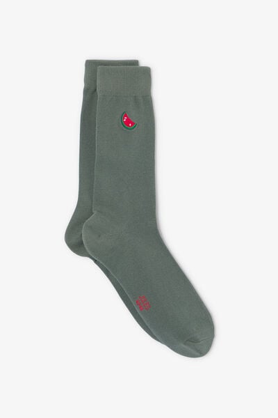 Chaussettes hautes brod&eacute;es