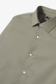 Chemise sans repassage en coton unie slim