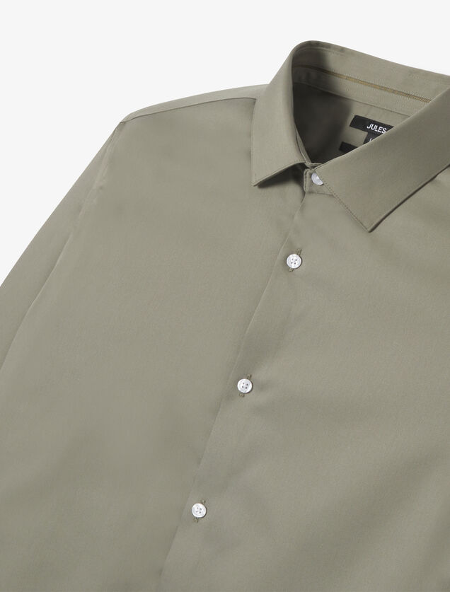 Chemise sans repassage en coton unie slim