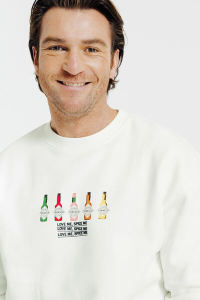 Sweat col rond imprim&eacute; licence Tabasco
