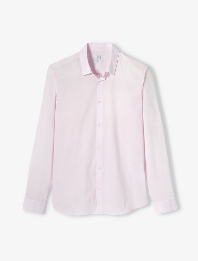 Chemise slim unie coton