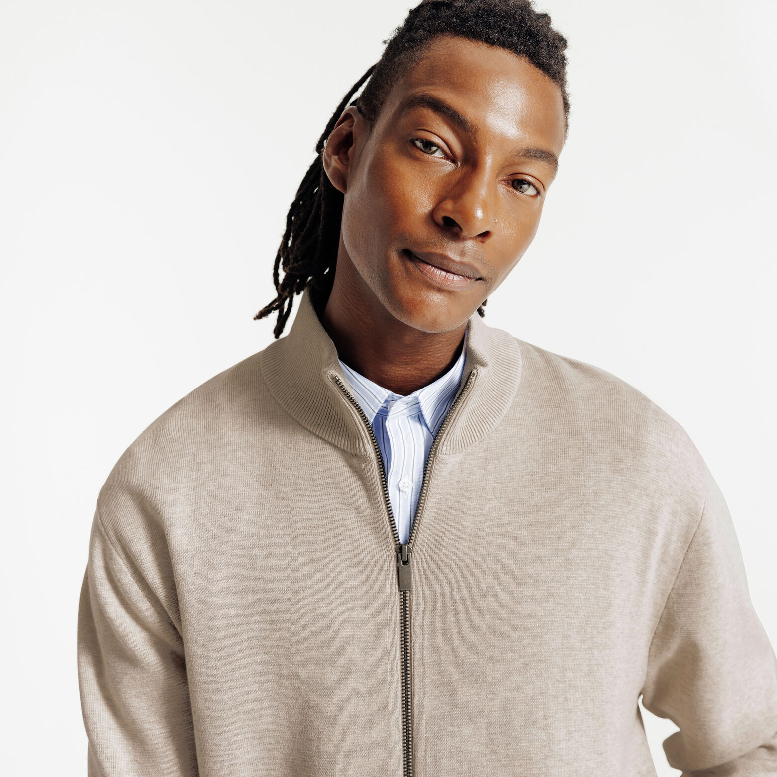 Gilet zippé col montant