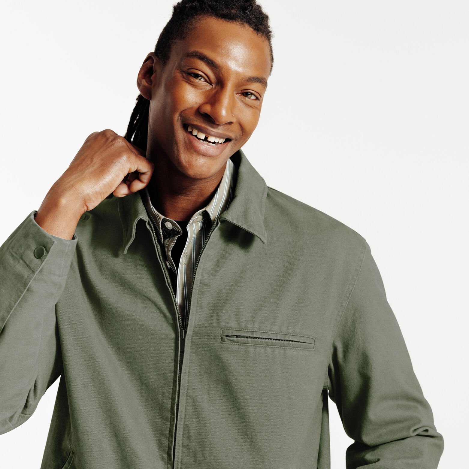 Blouson mi-saison col chemise