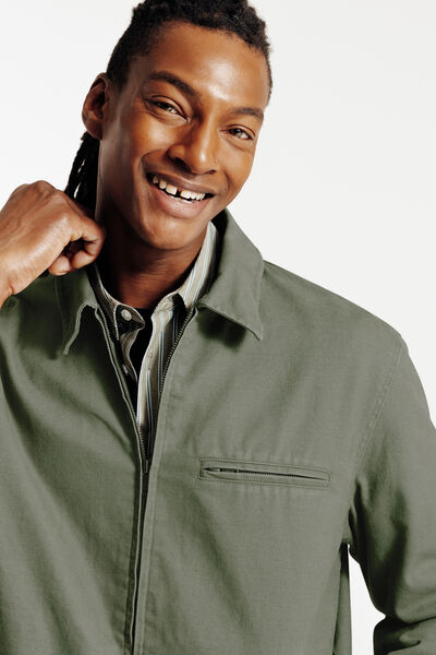 Jack voor tussenseizoen met hemdskraag