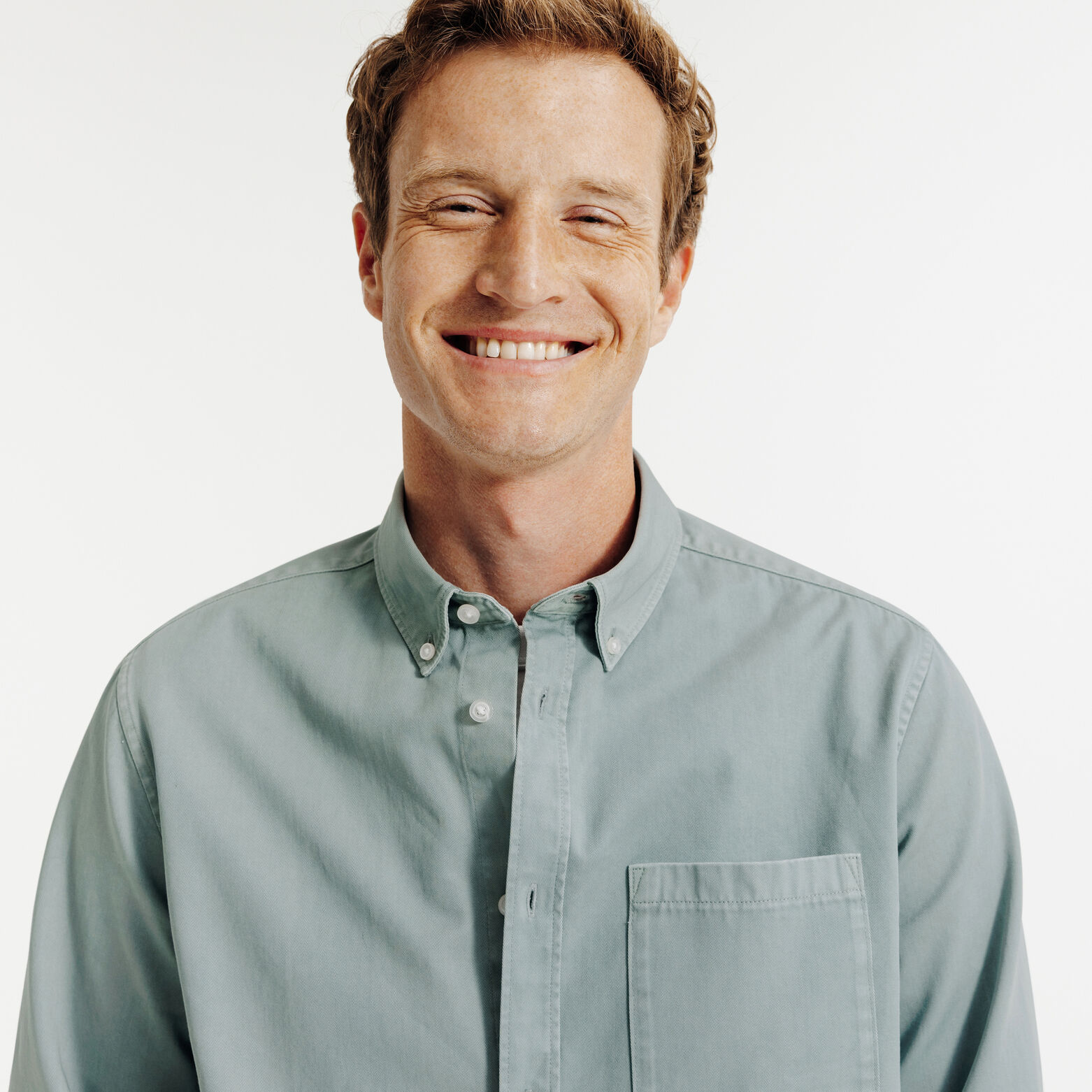 Effen hemd in katoen