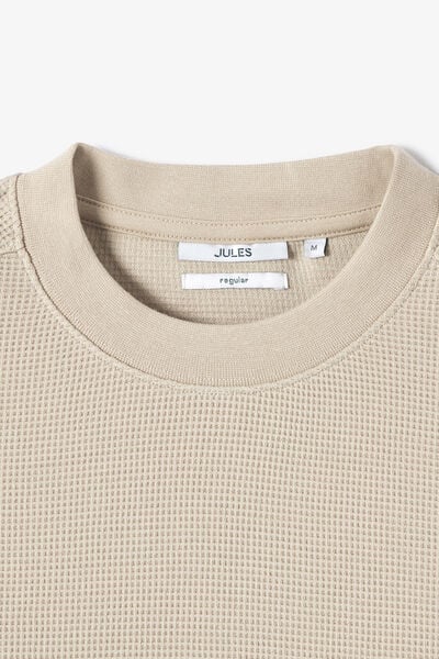 Sweater ronde hals in wafelstructuur