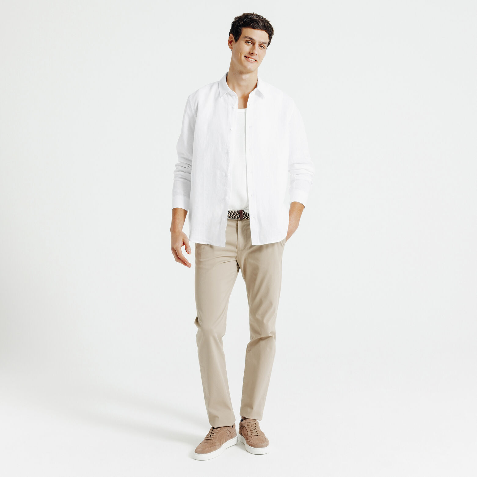 Effen hemd in linnen