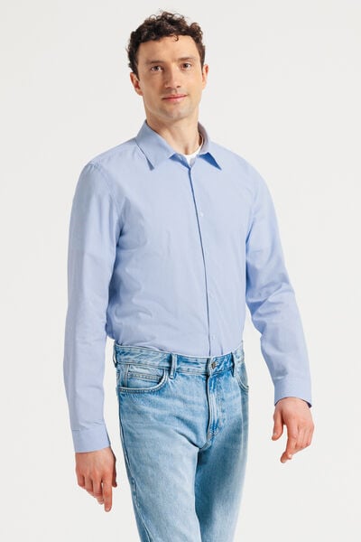 Chemise regular carreaux en coton