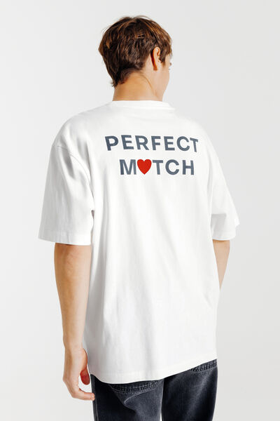 Tee shirt imprimé devant et dos Saint- Valentin
