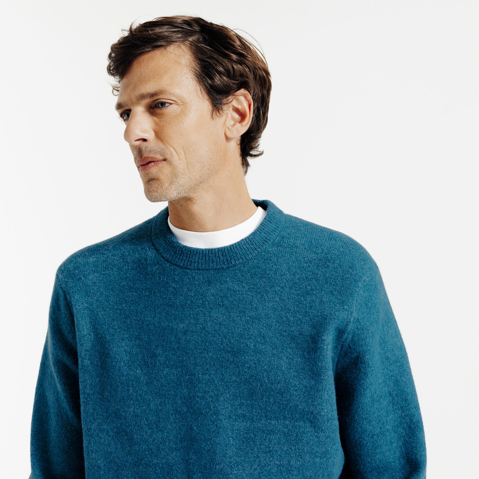 Pull col rond mousseux