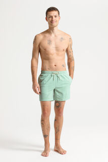 Gestreepte zwemshort in seersucker