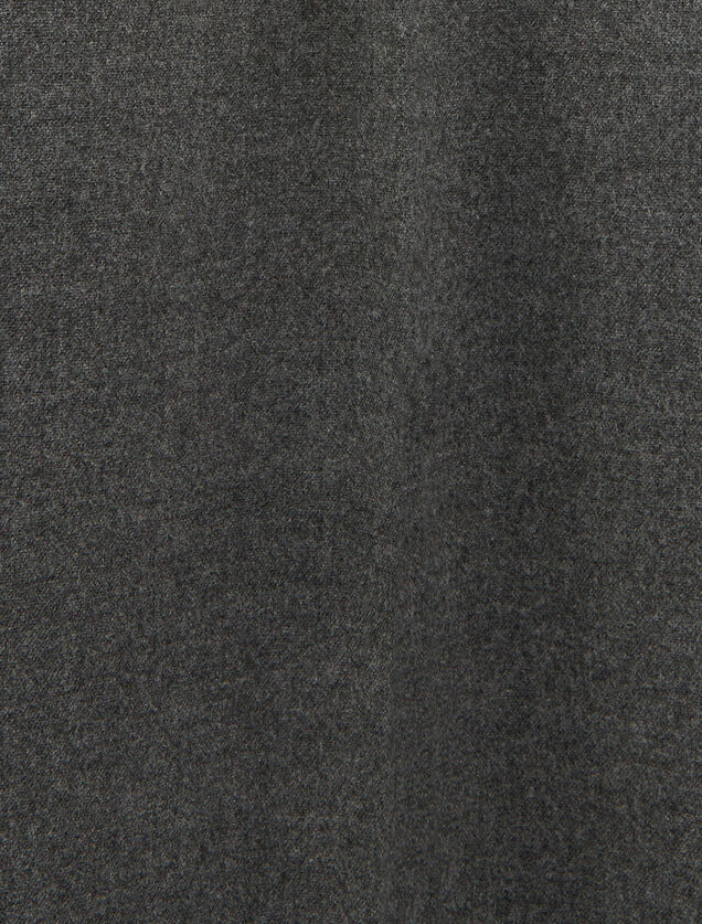 Pantalon large à plis flanelle