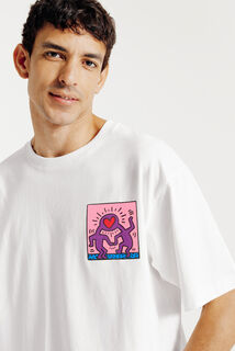 Tee shirt imprim&eacute; licence Keith Haring