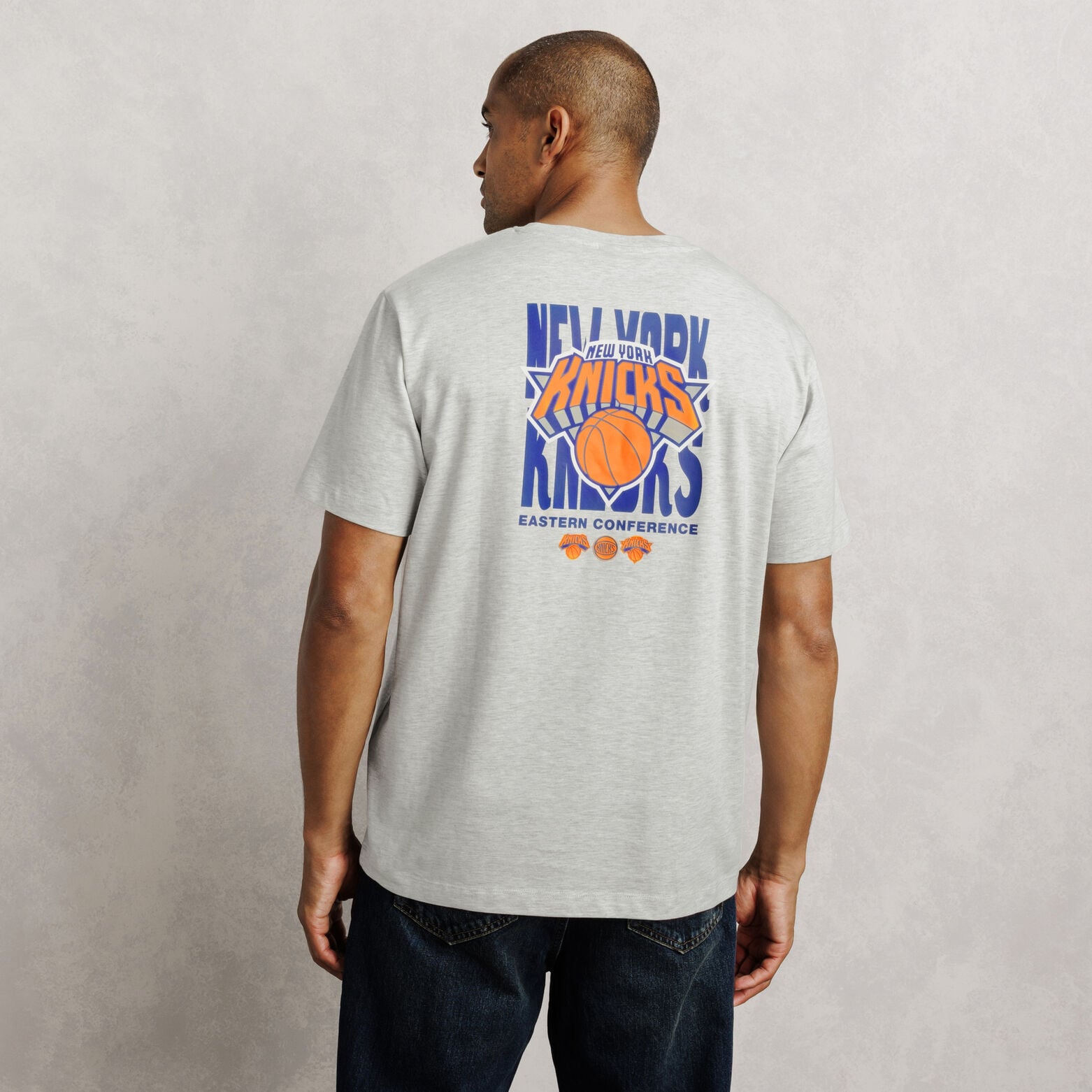 T-shirt met print New York Knicks NBA-licentie