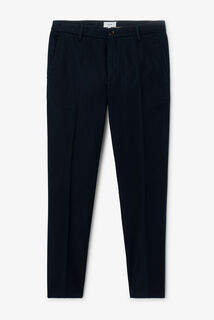 Pantalon droit m&eacute;lange coton lin