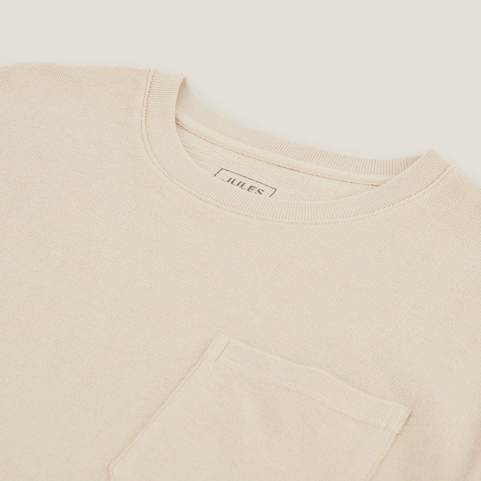 T-shirt in textuurstof met ronde hals