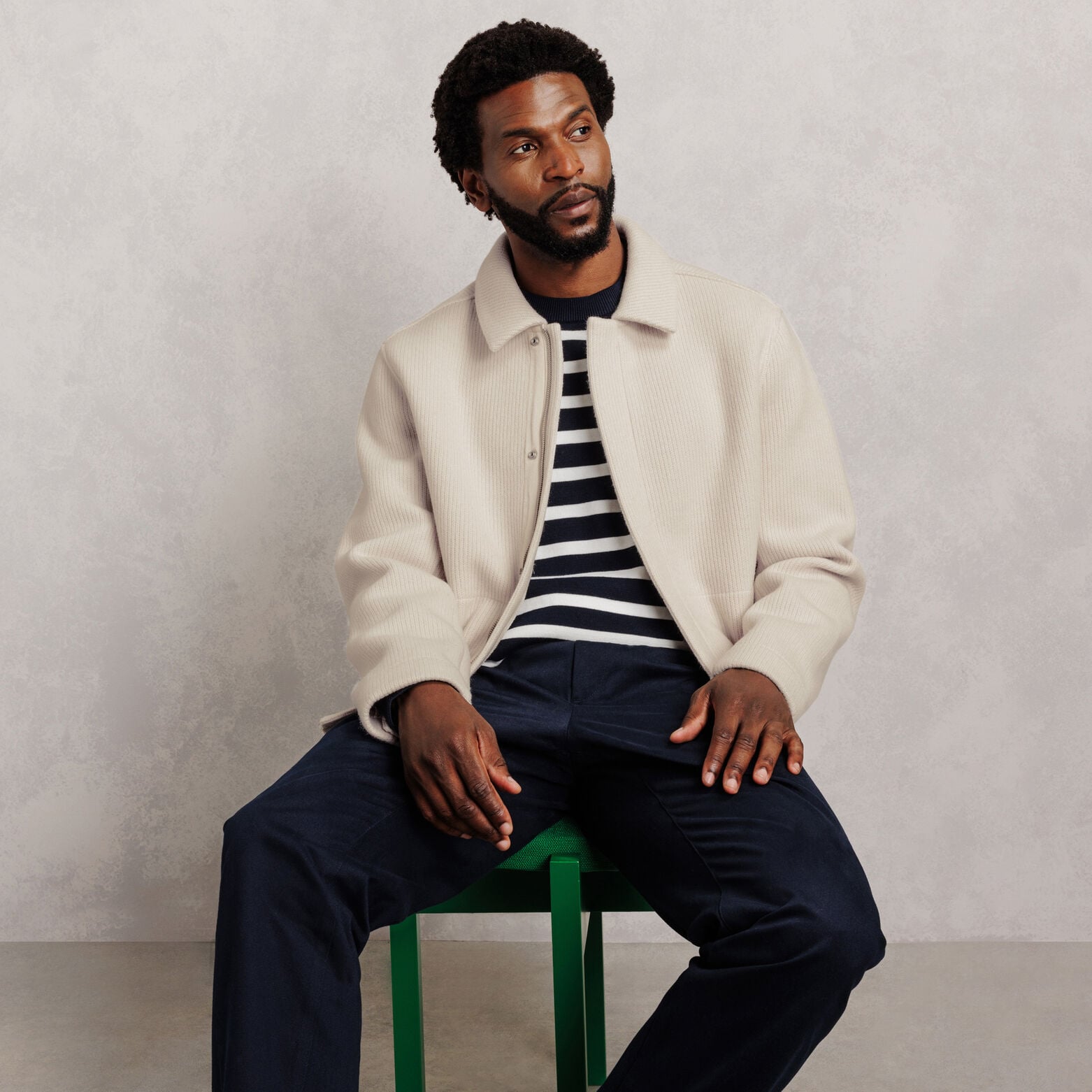 Veste col chemise zipp&eacute;e en molleton