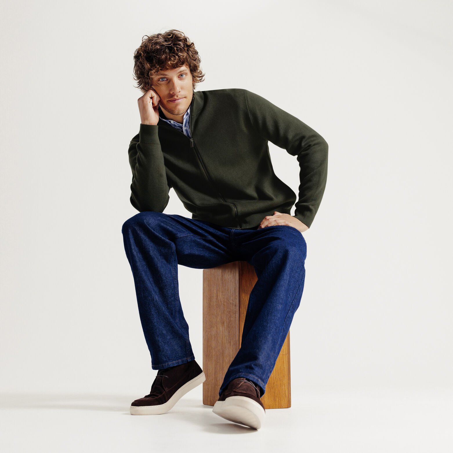 Gilet met rits, opstaande kraag