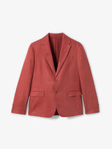 Veste de costume confort motif chevron 100% lin