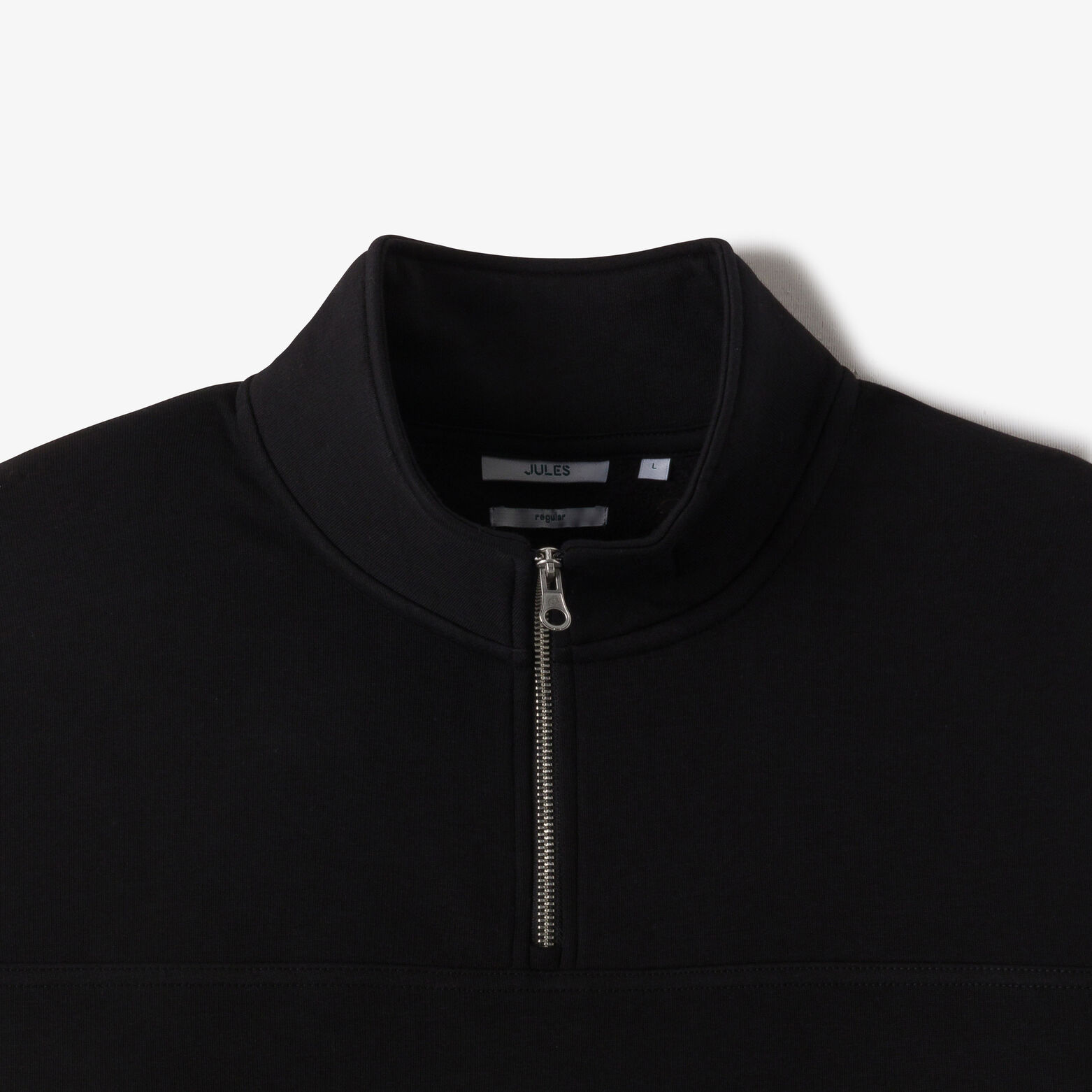 Sweat col montant zippé uni