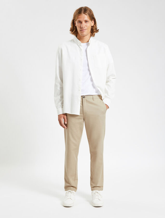 Pantalon chino large coton léger