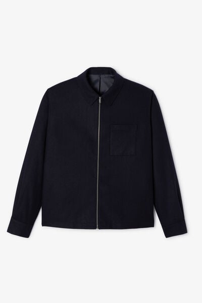 Veste col chemise zipp&eacute;e