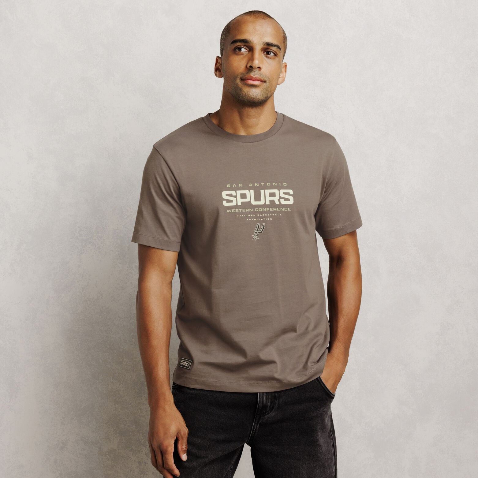 T-shirt met opdruk San Antonio Spurs NBA-licentie