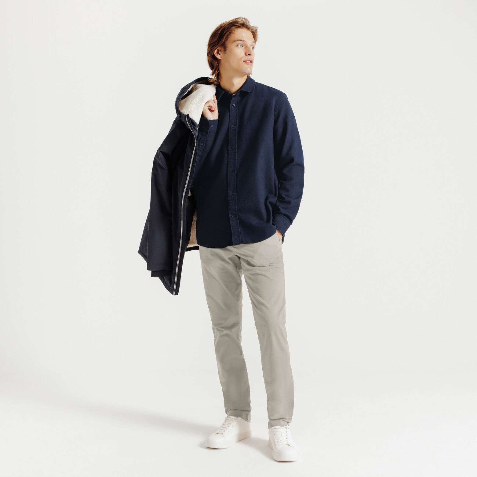 Chemise en coton gaufrée