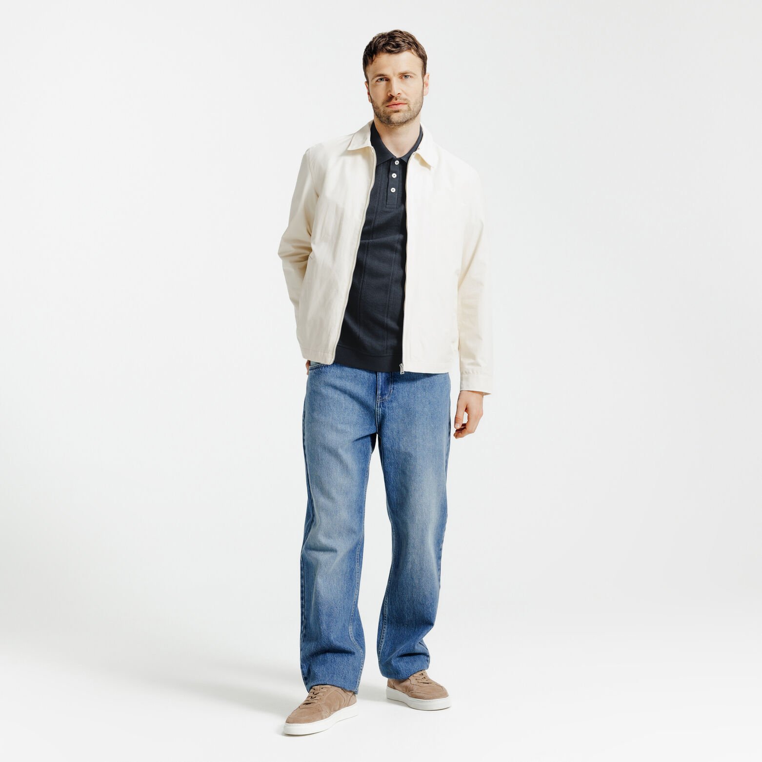 Polo manches courtes textur&eacute;