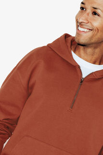 Sweater met kap en ritskraag