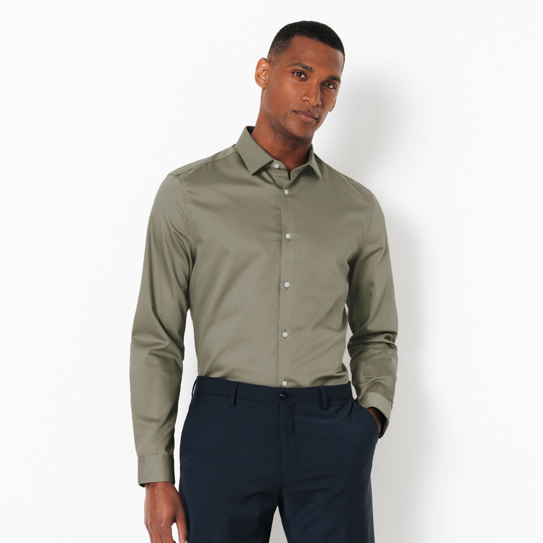 Chemise Homme Manches Longues Enlision – Sans Repassage, 40% Coton 60% Polyester, Coupe Classique, Poche Poitrine - 8