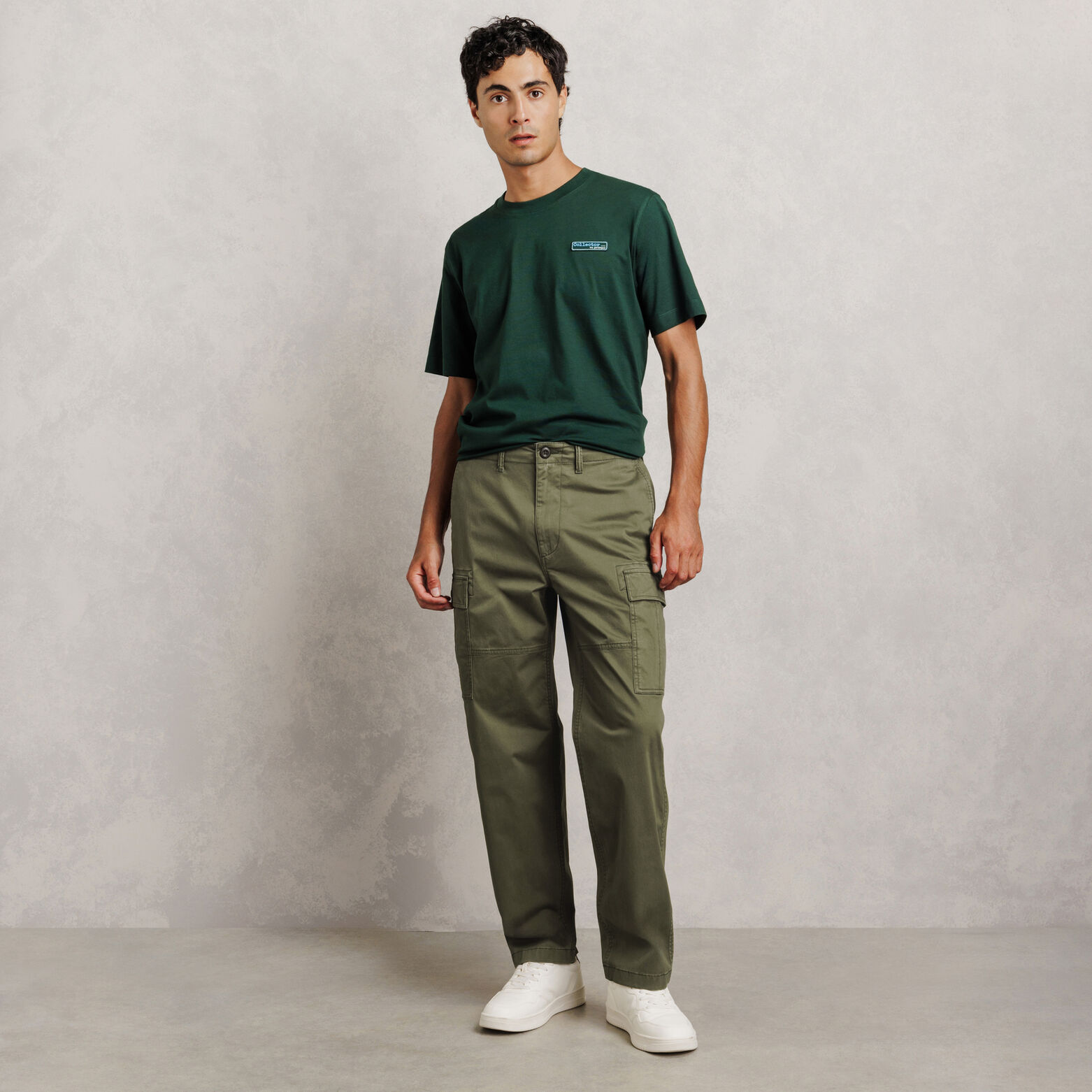 Pantalon cargo loose uni