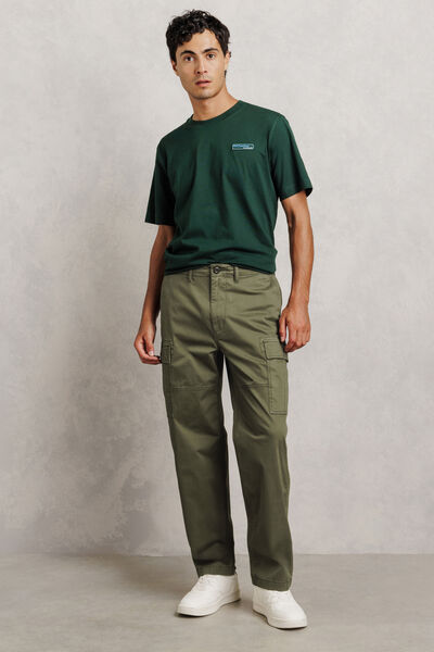 Pantalon cargo loose uni