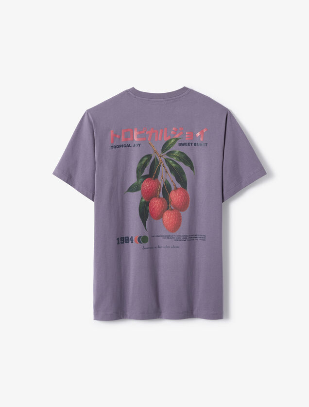 T-shirt met Japanse print voor- en achteraan