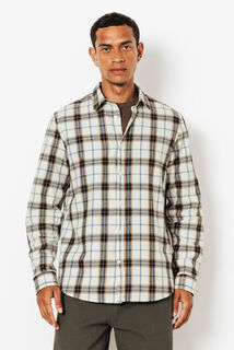 Chemise en coton flanelle &agrave; carreaux