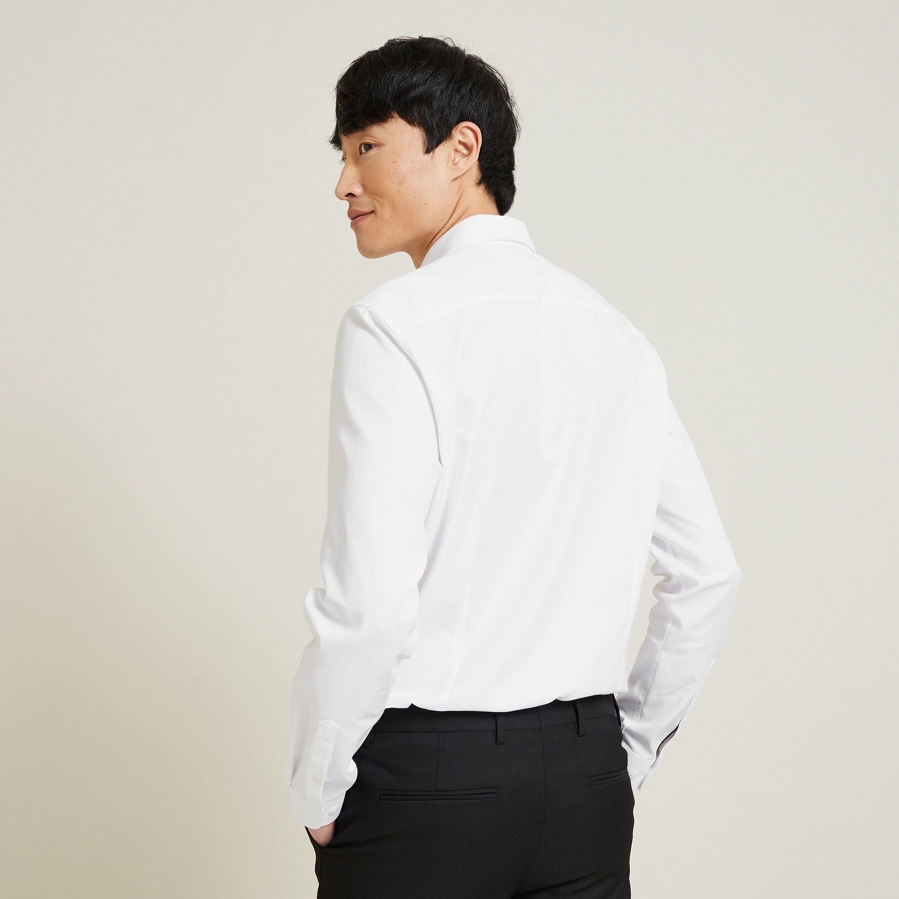 Chemise extra slim unie repassage facile en coton Jules BE