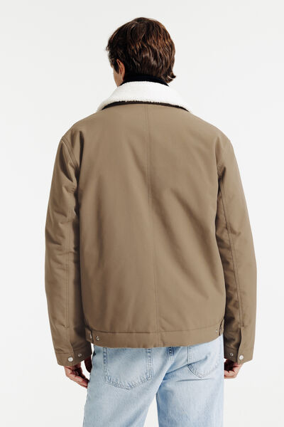 Blouson col chemise en sherpa amovible